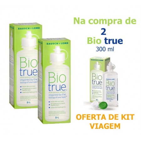 Líquidos Lentes Contacto >> Bausch & Lomb, Bio True (2 x 300ml)+amostra